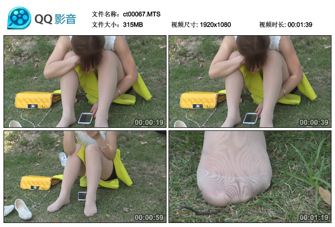 高清1080P视频：自拍小妹的肉丝足！ [MTS-315MB]