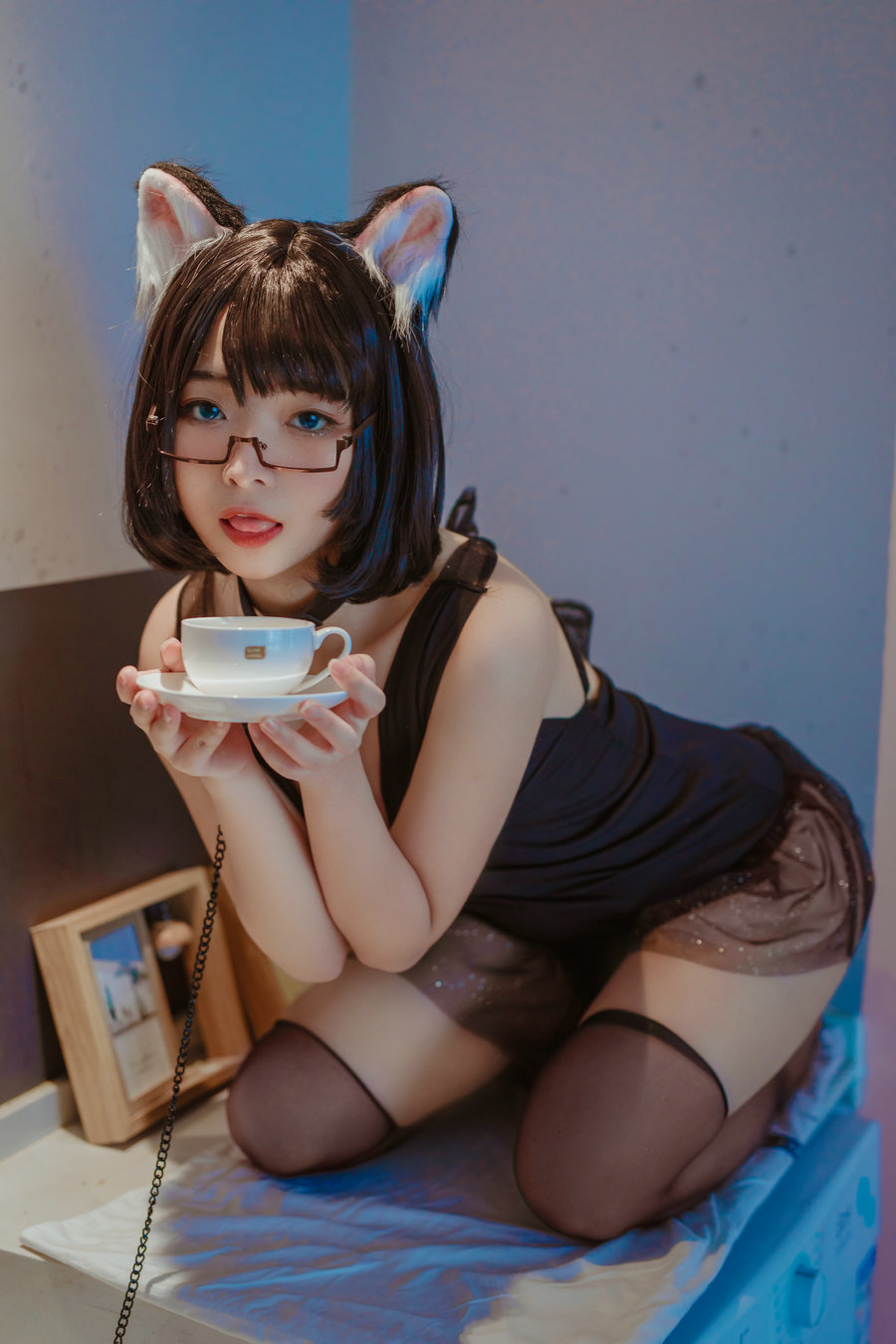yuuhui玉汇 - 猫猫头黑裙子 [10P-110MB]