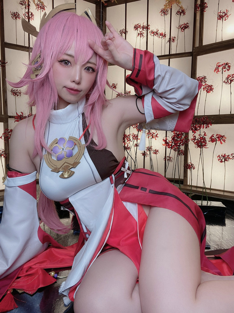 (Cosplay) Rizuna りずな - Yae Miko (Genshin Impact) [14P22MB]