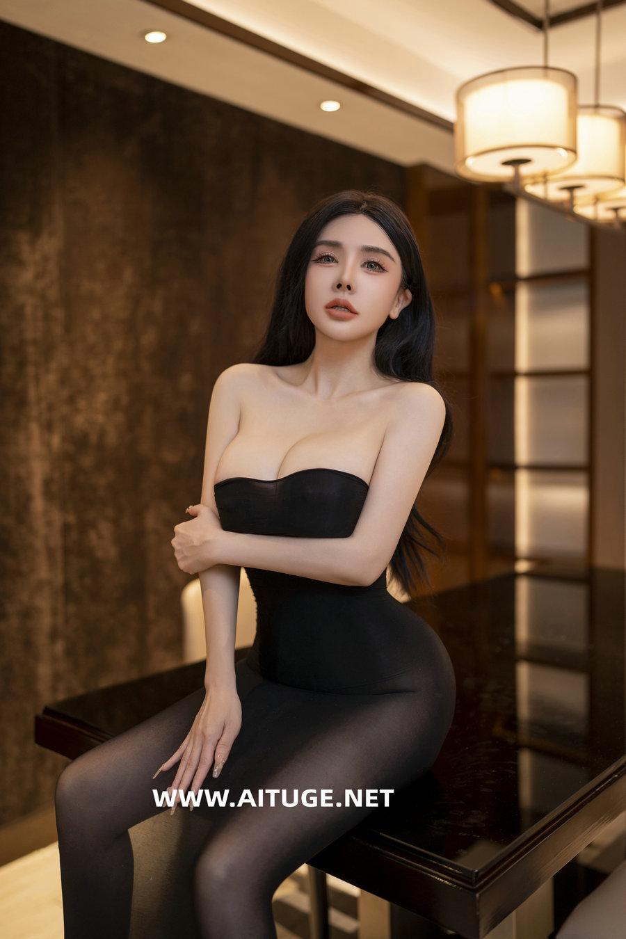 潘娇娇 - 黑透油光丝滑连体丝袜 [88P-1.48GB]