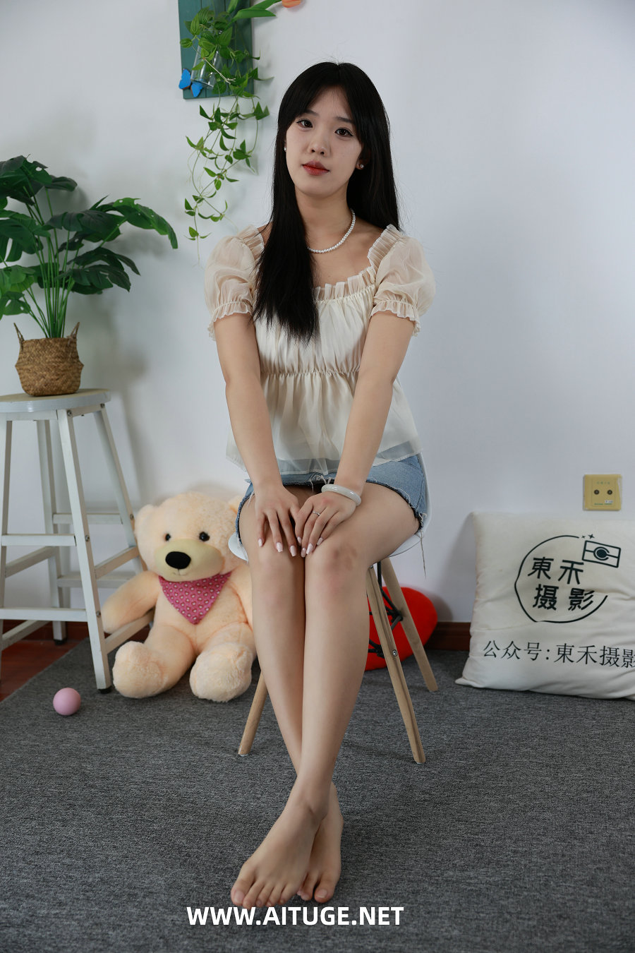 三禾摄影 No.102 休闲装 牛仔短裤 裸足 [149P-591MB]
