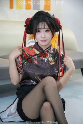 丝恋摄影 No.011 小梦-绣花旗袍  黑色丝袜 黑色增高鞋 [258P1V-3.67GB]