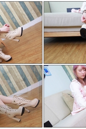 Tights Shop HK 香港網上絲襪商店 - 油亮薄丝搭配短靴 [MP4-91MB]
